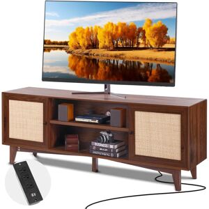 Succebuy Orzechowy Rattan Podstawa TV 191cm - Do telewizora 75 cali Succebuy Orzechowy Rattan Podstawa TV 191cm - Do telewizora 75 cali