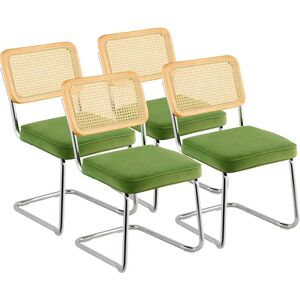 Vevor Sillas Verdes de Ratán 4 piezas Sillas Tapizadas de Terciopelo - Chaise - Publicité Vevor Sillas Verdes de Ratán 4 piezas Sillas Tapizadas de Terciopelo - Chaise - Publicité
