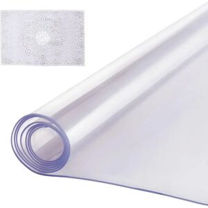 Succebuy Cubierta de Mesa de PVC Transparente - 40x80 Pulgadas - Impermeable y Fácil de Limpiar Succebuy Cubierta de Mesa de PVC Transparente - 40x80 Pulgadas - Impermeable y Fácil de Limpiar