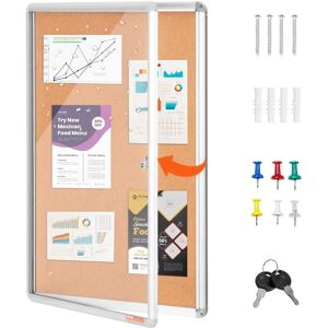 Vevor 36"x24" Lockable Cork Board with Aluminum Frame - Weather-Resistant Wall Display Case Vevor 36"x24" Lockable Cork Board with Aluminum Frame - Weather-Resistant Wall Display Case