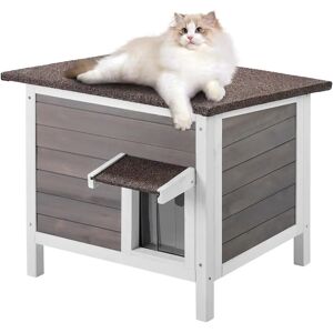 Vevor Zedernholz Katzenschrank - Wetterfest, Isoliert, Offener Dach - 24"L x 20"W x 21"H Vevor Zedernholz Katzenschrank - Wetterfest, Isoliert, Offener Dach - 24"L x 20"W x 21"H