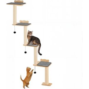Vevor Wall-mounted Cat Tree - Multi-level Play Furniture for Cats Vevor Wall-mounted Cat Tree - Multi-level Play Furniture for Cats