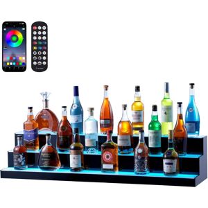 Vevor Pantalla LED para Botellas de Licor - 3 Niveles, 48 Pulgadas, Acrílico Vevor Pantalla LED para Botellas de Licor - 3 Niveles, 48 Pulgadas, Acrílico