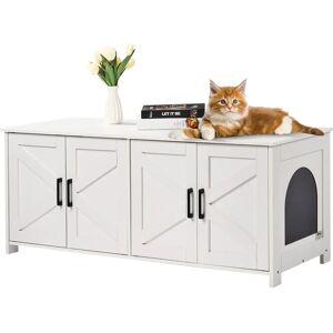 Vevor Modèle Enclos à Litière pour Chats - Blanc - Enclos à Litière pour Chats - Publicité Vevor Modèle Enclos à Litière pour Chats - Blanc - Enclos à Litière pour Chats - Publicité