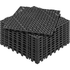 Vevor 12 pièces Dalles de Jardin Piscine 30x30x1,5cm Noir - Publicité Vevor 12 pièces Dalles de Jardin Piscine 30x30x1,5cm Noir - Publicité