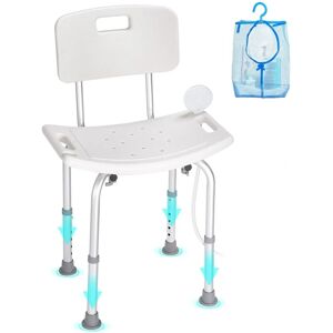 Vevor Adjustable Height Shower Chair - Support up to 350 lbs Vevor Adjustable Height Shower Chair - Support up to 350 lbs
