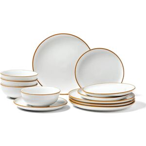 Succebuy White Dinnerware Set - Service for 4, 12 pcs, Round Plates & Bowls Succebuy White Dinnerware Set - Service for 4, 12 pcs, Round Plates & Bowls