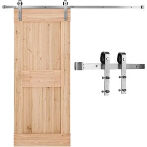 Vevor schuifdeur hardware kit - 200cm nikkel geborsteld Vevor schuifdeur hardware kit - 200cm nikkel geborsteld