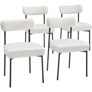 Succebuy White Nordic Dining Chairs Set of 4 - Dining Chairs Succebuy White Nordic Dining Chairs Set of 4 - Dining Chairs