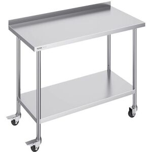 Vevor Stainless Steel Work Table - 24x48x40 Inch - Restaurant & Home Vevor Stainless Steel Work Table - 24x48x40 Inch - Restaurant & Home