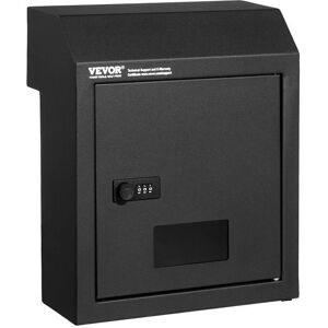 Vevor Schwerer Stahl Türbriefkasten - Sicheres Drop Box - Schwarz Vevor Schwerer Stahl Türbriefkasten - Sicheres Drop Box - Schwarz