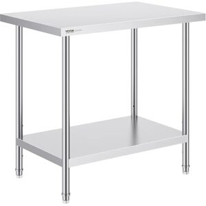 Vevor Table de Travail en Acier Inoxydable 61x91.4x86.4cm Capacité 340kg - Table de Travail - Publicité Vevor Table de Travail en Acier Inoxydable 61x91.4x86.4cm Capacité 340kg - Table de Travail - Publicité