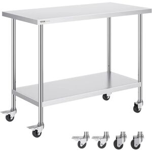 Vevor Stainless Steel Work Table - 24x48, 3-Level Adjustable - Commercial Kitchen Vevor Stainless Steel Work Table - 24x48, 3-Level Adjustable - Commercial Kitchen