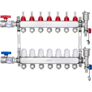 VEVOR Radiant Floor Heating Manifold - 7 Branches 540x370x110mm VEVOR Radiant Floor Heating Manifold - 7 Branches 540x370x110mm