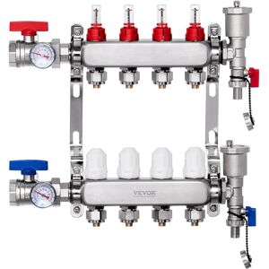 Vevor Radiant Heat Manifold 4 Outlets Stainless Steel - Radiant Heat Manifold Vevor Radiant Heat Manifold 4 Outlets Stainless Steel - Radiant Heat Manifold