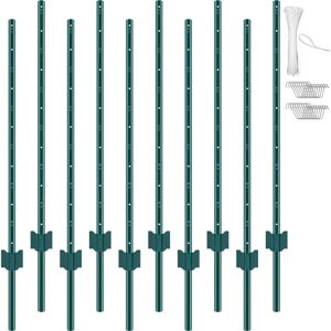 Vevor Steel Fence Post - 4 Feet, 10 Pack, Garden & Farm Stake Vevor Steel Fence Post - 4 Feet, 10 Pack, Garden & Farm Stake
