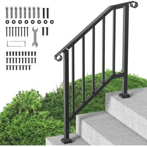 Vevor Handrails for Outdoor Steps - 2-3 Step Stair Hand Rail Kit - Black Retro Arch Vevor Handrails for Outdoor Steps - 2-3 Step Stair Hand Rail Kit - Black Retro Arch
