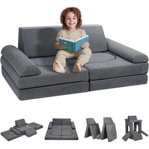 VEVOR 10 Stück Kinder-Sofaset 1100x600x400mm Grau VEVOR 10 Stück Kinder-Sofaset 1100x600x400mm Grau