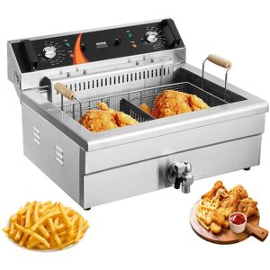 Friteuse électrique en acier inoxydable Succebuy 3000W - Capacité 30.6Qt/29L - Publicité Friteuse électrique en acier inoxydable Succebuy 3000W - Capacité 30.6Qt/29L - Publicité