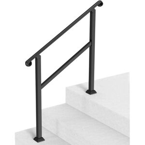 Vevor Handrail - Adjustable Outdoor Stair Rail for Seniors - Black Vevor Handrail - Adjustable Outdoor Stair Rail for Seniors - Black