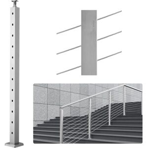 VEVOR Cable Stair Railing Post Silver - Safety & Style VEVOR Cable Stair Railing Post Silver - Safety & Style