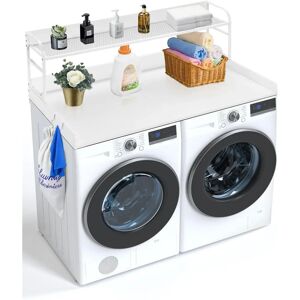 Vevor Washer Dryer Countertop with 2-Tier Shelf - White Vevor Washer Dryer Countertop with 2-Tier Shelf - White