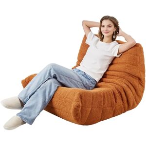 Vevor Brown L-Shaped Bean Bag Chair - Comfort & Support Vevor Brown L-Shaped Bean Bag Chair - Comfort & Support