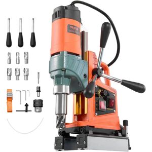 Trapano Magnetico Vevor 1400 W - 6 Punte, 0-850 RPM, Arancione Trapano Magnetico Vevor 1400 W - 6 Punte, 0-850 RPM, Arancione