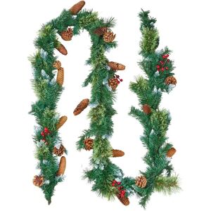 Succebuy Christmas Garland - Green with Lights & Berry Clusters Succebuy Christmas Garland - Green with Lights & Berry Clusters