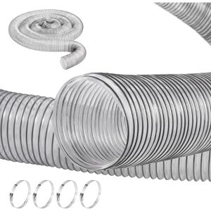 Tuyau de collecte de poussière Succebuy - 4'' x 20' - PVC et bobine d'acier - Publicité Tuyau de collecte de poussière Succebuy - 4'' x 20' - PVC et bobine d'acier - Publicité