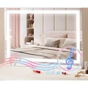 Vevor Weißer Schminkspiegel mit Licht, 5X Vergrößerung, Wand- & Tischmontage - Schminkspiegel Vevor Weißer Schminkspiegel mit Licht, 5X Vergrößerung, Wand- & Tischmontage - Schminkspiegel