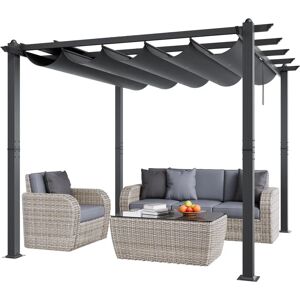 Vevor 3x3x2 Gray Retractable Aluminum Pergola - Outdoor Product Vevor 3x3x2 Gray Retractable Aluminum Pergola - Outdoor Product