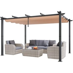 Succebuy 10'x13' Outdoor Retractable Pergola - Patio, Garden, Deck, Beige Succebuy 10'x13' Outdoor Retractable Pergola - Patio, Garden, Deck, Beige
