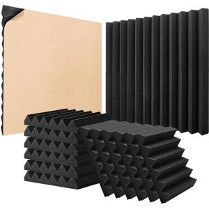 Vevor Acoustic Foam Panels - 24 Pack, 12x12x2 Inches Vevor Acoustic Foam Panels - 24 Pack, 12x12x2 Inches