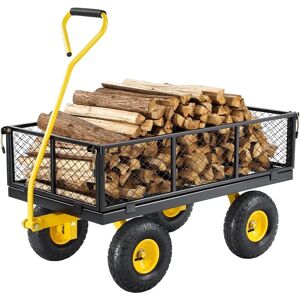 Vevor Heavy Duty Steel Garden Cart - 900 lbs, 10" Tires, Removable Sides Vevor Heavy Duty Steel Garden Cart - 900 lbs, 10" Tires, Removable Sides