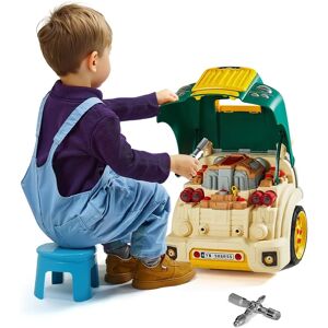 Succebuy Grünes Motorspielzeug - 60 Stück Kinder Mechanik Auto Reparaturset Succebuy Grünes Motorspielzeug - 60 Stück Kinder Mechanik Auto Reparaturset