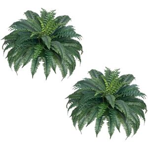 Succebuy Artificial Ferns - Large Hanging Ferns - 43-47 Inch - 2 Pcs - Green Succebuy Artificial Ferns - Large Hanging Ferns - 43-47 Inch - 2 Pcs - Green