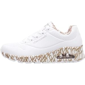 Skechers Uno-Loving Love Dames Sneakers - Wit, Lichtgewicht, Met Air Cooled Memory Foam Skechers Uno-Loving Love Dames Sneakers - Wit, Lichtgewicht, Met Air Cooled Memory Foam