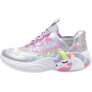 Skechers Girl's Unicorn Dreams Starry Lite Trainers - Silver Multi Skechers Girl's Unicorn Dreams Starry Lite Trainers - Silver Multi