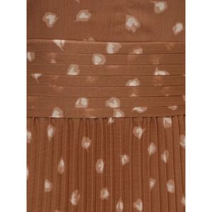 Adrianna Papell Mink/Ivory Floral Pleat Dress - Dress Adrianna Papell Mink/Ivory Floral Pleat Dress - Dress