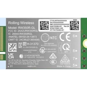 HP B8BD3AA - 4G LTE-Advanced Pro Cat19 WWAN interfacekaart HP B8BD3AA - 4G LTE-Advanced Pro Cat19 WWAN interfacekaart