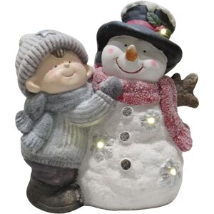 Securefix Direct - Snowman Hugging Boy - Christmas Figure - Decorative Figure Securefix Direct - Snowman Hugging Boy - Christmas Figure - Decorative Figure