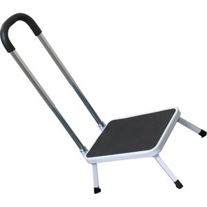 SecureFix Direct White Aluminium Folding Step with Handrail - Caravan Folding Step SecureFix Direct White Aluminium Folding Step with Handrail - Caravan Folding Step