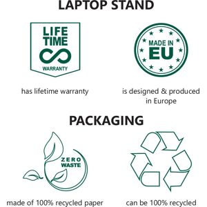 Standivarius Model ST10601 - Laptop stand, Silver, Adjustable Standivarius Model ST10601 - Laptop stand, Silver, Adjustable