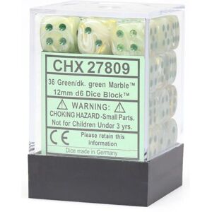 Chessex Vert/Sombre Dés D6 à Bords Aigus - Dés - Publicité Chessex Vert/Sombre Dés D6 à Bords Aigus - Dés - Publicité