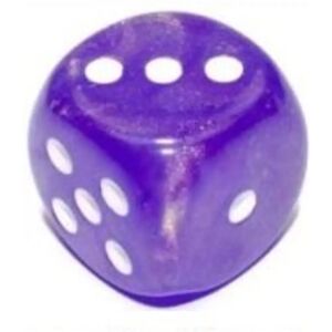 Chessex Borealis 16mm Violet/Blanc Dés - Dés Type - Publicité Chessex Borealis 16mm Violet/Blanc Dés - Dés Type - Publicité