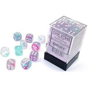 Chessex Nebula 12mm D6 Dés Lumineux - 36 pcs - 14 ans et plus Wisteria/Blanc - Publicité Chessex Nebula 12mm D6 Dés Lumineux - 36 pcs - 14 ans et plus Wisteria/Blanc - Publicité