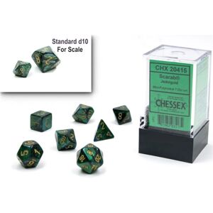 Set de Dés Mini Scarab Jade et Or - Set de Dés - Publicité Set de Dés Mini Scarab Jade et Or - Set de Dés - Publicité