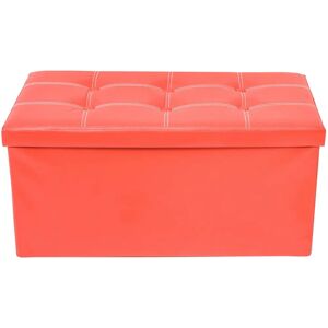 Rebecca Furniture Pouf - Siège de Rangement Rouge Moderne - Pouf - Publicité Rebecca Furniture Pouf - Siège de Rangement Rouge Moderne - Pouf - Publicité