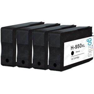 Go Inks HP 950Bk Black Compatible Printer Ink - 4 Cartridges Go Inks HP 950Bk Black Compatible Printer Ink - 4 Cartridges